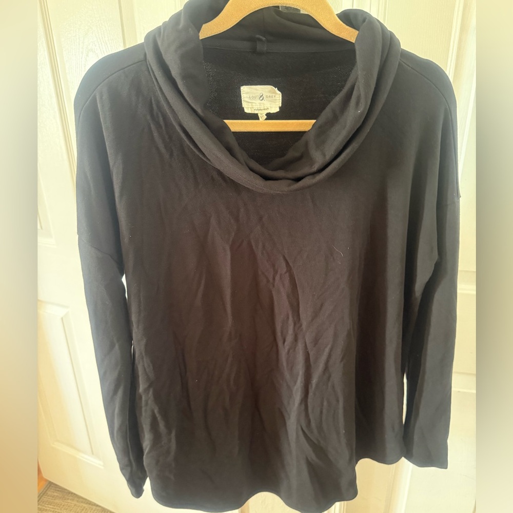Loft/Lou & Grey Black Cowl Neck Top